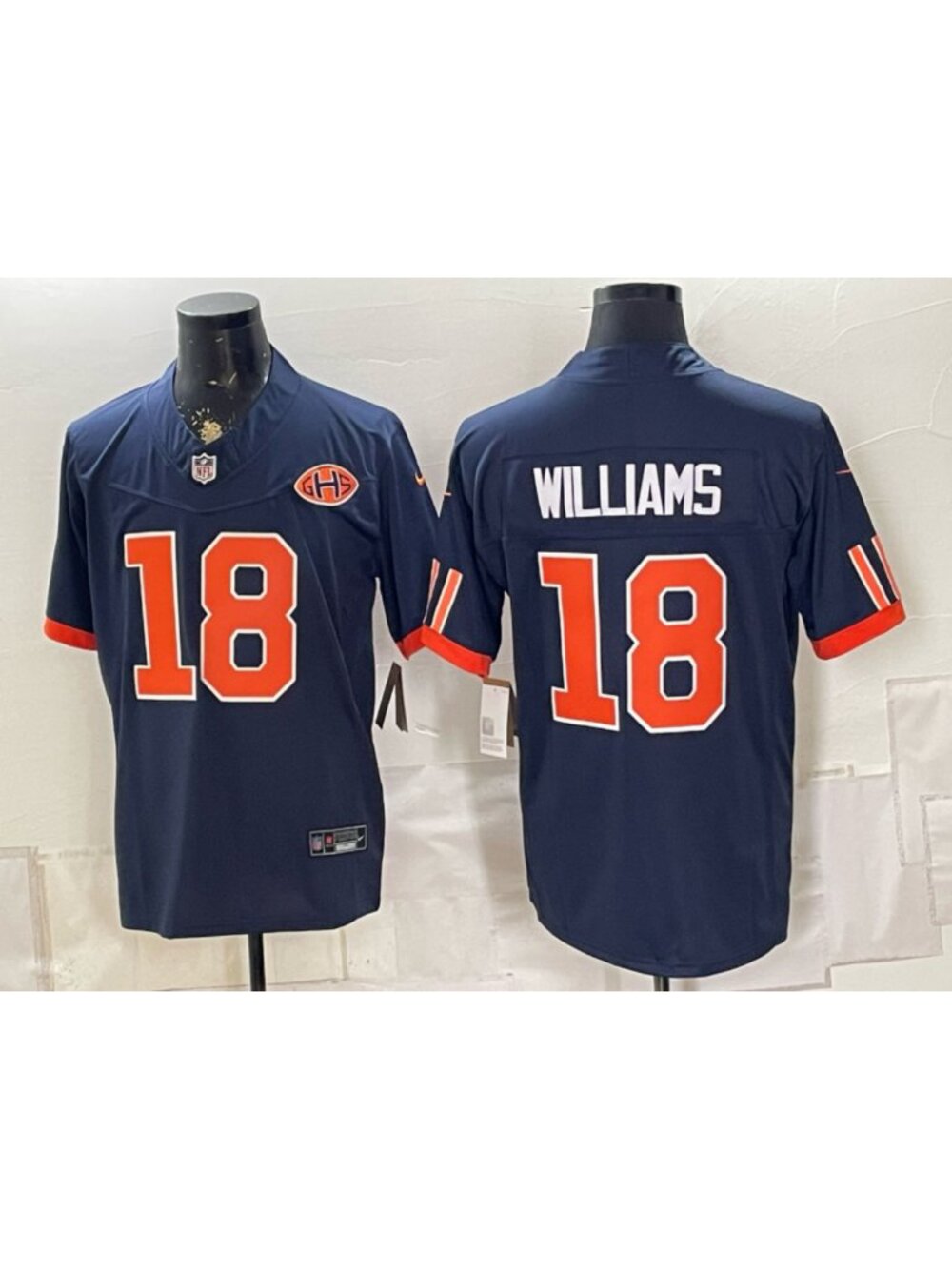 Caleb Williams Navy Jersey Vapor Stitched